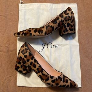 J. Crew Leopard Pointed-toe Heels